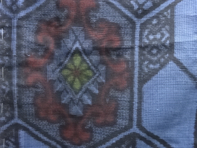 JAPANESE KIMONO / ANTIQUE OVERLAPPING TORTOISESHELL / FLOWER PATTERN W